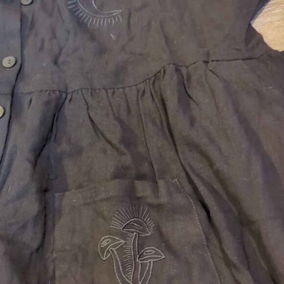 Disturbia scuutellaria embroidered button up midi dress size us 16 new - Picture 6 of 7